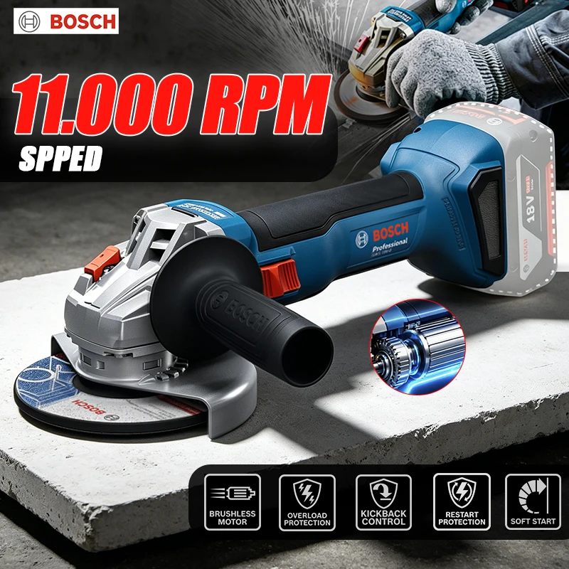 Power Tools Professional - BOSCH GWS 18V-8 Draadloze Slijptol 18V