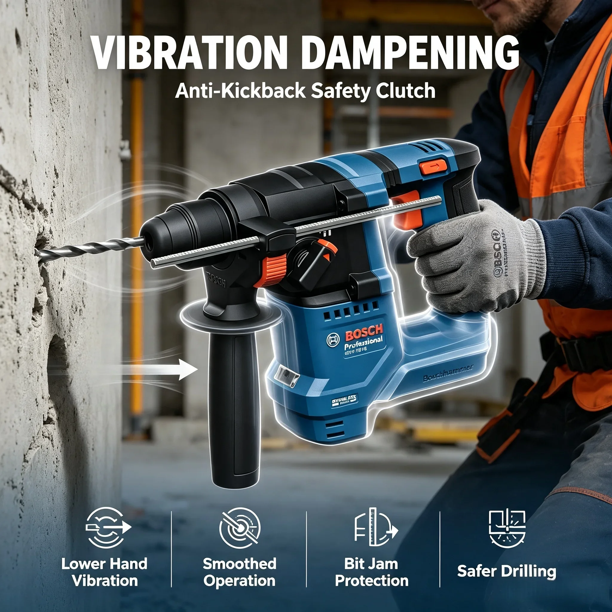 Bosch GBH 18V-18 draadloze boo - Power Tools Professional recensie en prijs